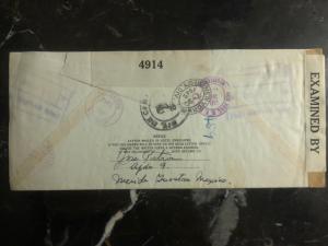 1942 Habana Cuba Airmail Censored cover to New York USA Victory Stamp