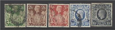 VEGAS - 1939-42 Britain - Sc# 249-251a - Used - No Significant Flaws - DK70