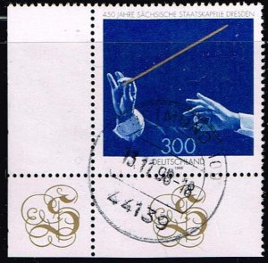 Germany, Sc.#2022 used 450th Anniversary of Saxon State Orchestra, Dresden