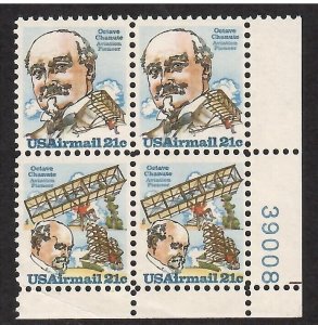 US Airmail # C93 - C94 , F-VF OG NH Se-Tenant L/R Plate Blk of 4 - I Combine S/H