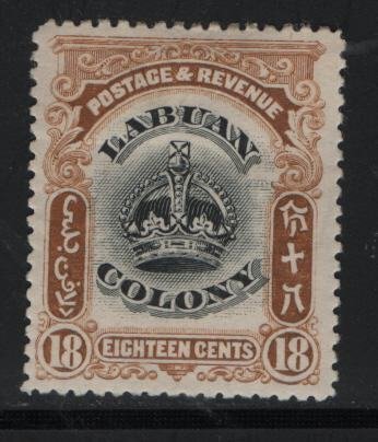 LABUAN, 106, HINGED, 1902-1903, CROWN