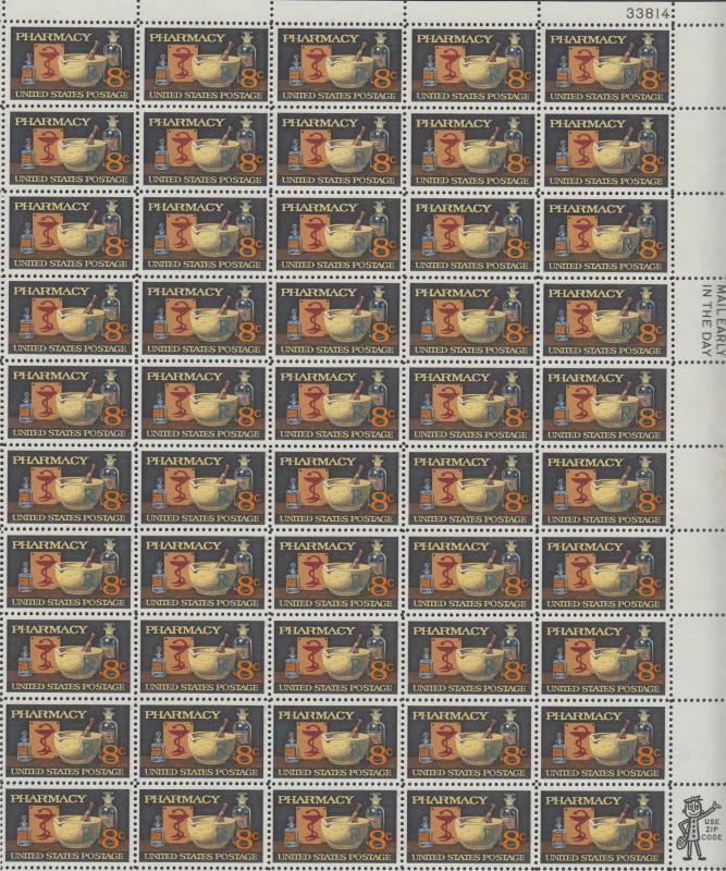 US #1473   Pharmacy   Full sheet of 50  MNH