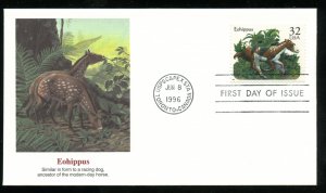 US 3077 Prehistoric Animals - Eohippus UA Fleetwood cachet FDC