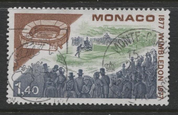 Monaco - Scott 1092 - Wimbledon -1977 - VFU - Single 1.40f Stamp