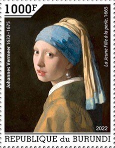 BURUNDI - 2022 - Johannes Vermeer - Perf Single Stamp - Mint Never Hinged