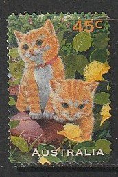 1996 Australia - Sc 1565 - used VF - 1 single - Kittens