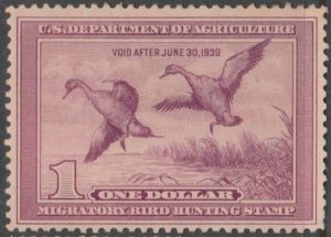 U.S. Scott Scott #RW5 Duck Stamp - Mint Single