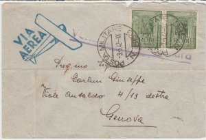 RODI (Rhodes) cover postmarked 5 May 1942 - air mail to Genova