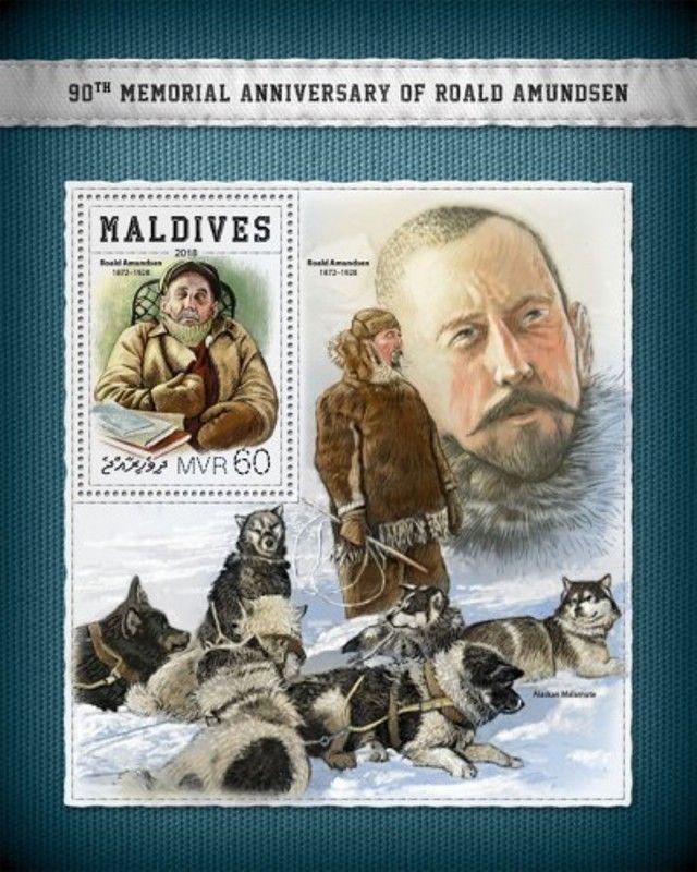 Maldives - 2018 Roald Amundsen - Stamp Souvenir Sheet - MLD18409b