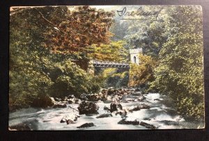 1909 Dublin Ireland Great Britain Picture Postcard Cover To USA In The Dargle