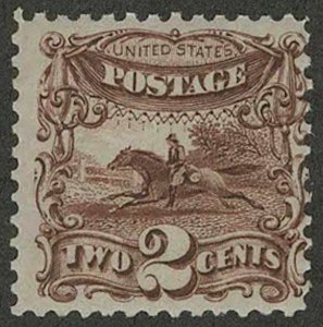 MALACK 124 F/VF OG H, bold color, Tough Stamp! k1150