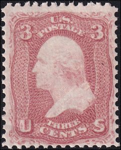 US #65 Mint OGnh, Single,  Cert & Graded F (70)