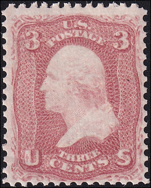 US #65 Mint OGnh, Single,  Cert & Graded F (70)
