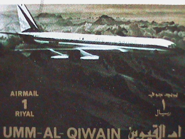 UMM AL QIWAIN STAMP -WORLD FAMOUS AIR PLANES- COMPLETE LARGE CTO SHEET VF