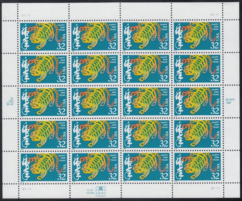 United States 3179 MNH Full Sheet (see Details) CV $18.00