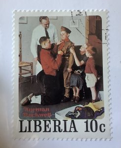 Liberia 1979 Scott 854g CTO - 10c,  Scouting through the eyes of Norman Rockwell