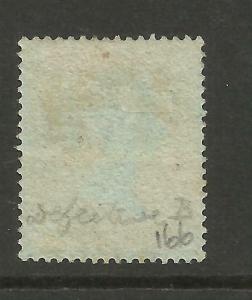 1854 1d Red (PB) SgC1, Plate 166, SC, perf 16, Very fine used, Cat £35 {AV7-289}