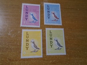 Lundy  #  7-10   MNH   Birds