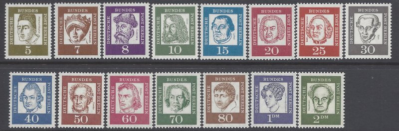 Germany Berlin #9N176-9N190 1961-1962 Mint NH Set of 15