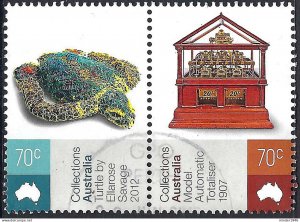 AUSTRALIA 2015 QEII 70c Multicoloured, Collections Australia-Joined Pair Turt...