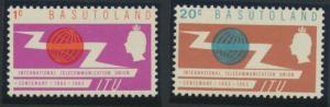 Lesotho / Basutoland  SG 98 / 99  - Mint Never Hinged - ITU Centenary 