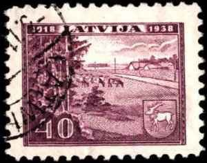 Latvia #200-206, Complete Set(7), 1938, Used