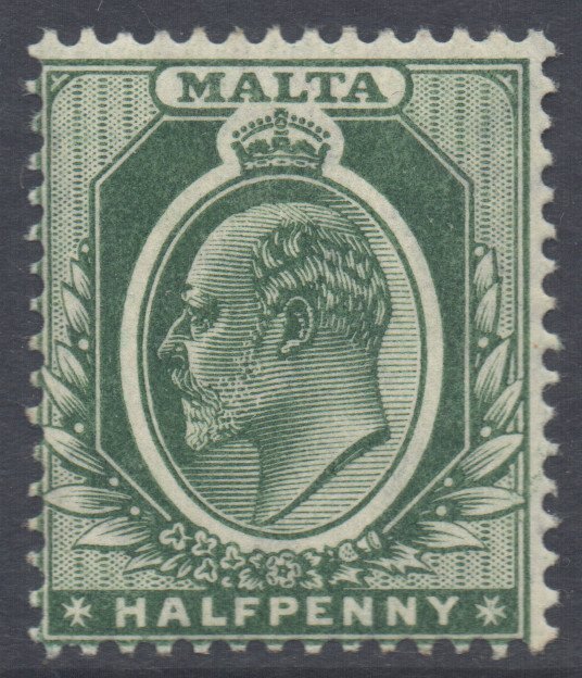 Malta Scott 30 - SG47, 1904 Edward VII 1/2d MH*