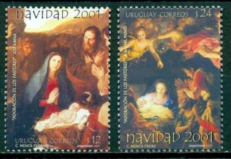 Uruguay Scott #1936-1937 MNH Christmas CV$7+