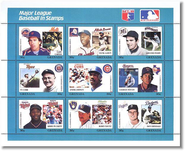 GRENADA SHEET BASEBALL MAJOR LEAGUE SPORTS