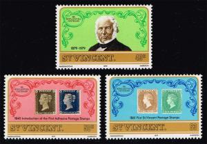 St. Vincent #545-547 Sir Rowland Hill Set of 3; MNH (0.90)