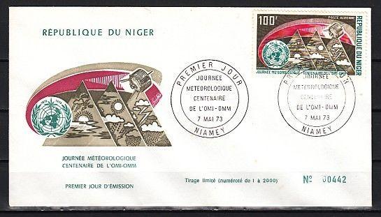 Niger, Scott cat. C214. Weather Satellite issue on a First day cover. ^