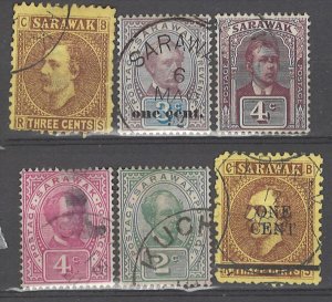 COLLECTION LOT # 3048 SARAWAK 6 STAMPS 1871+ CV+$14