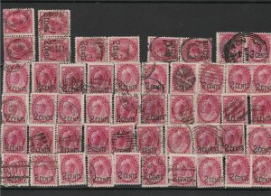 canada 1897 - 99 surcharge and cancel  stamps study ref r10302