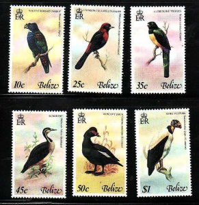 Belize-Sc#398-403- id9-unused NH set-Birds-1978-