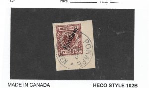 German Carolina Islands: Sc # 6 on Piece with Ponape Canx (54820)