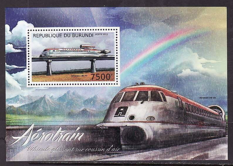 Burundi-Sc#1273- id7-unused NH sheet-High Speed Trains-Locomotives-2012-