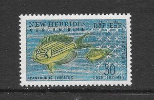 FISH- NEW HERBRIDES #103  (BR) LINED TANG MNH