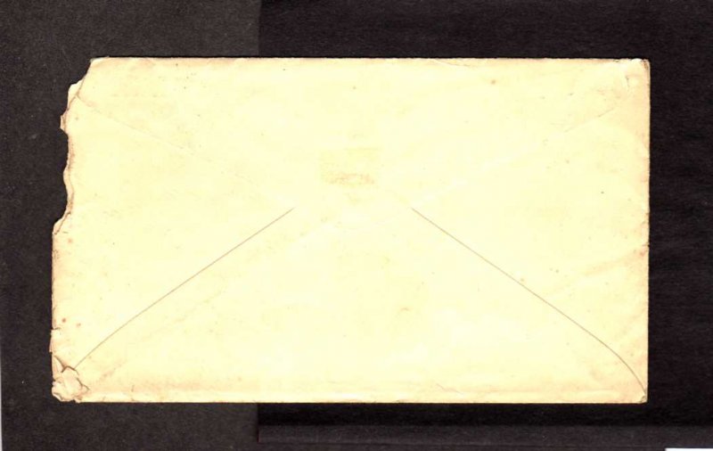 ME City Treasurer Portland Maine Cover 1800's Fancy Grid ? Cancel Stamp Cover