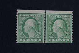 United States #452 Line Pair OG 1914