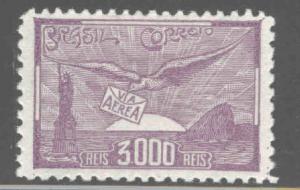 Brazil Scott C41  MH* bird airmail stamp wmk 256