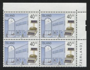 Iceland 698-699 MNH Blocks of Four