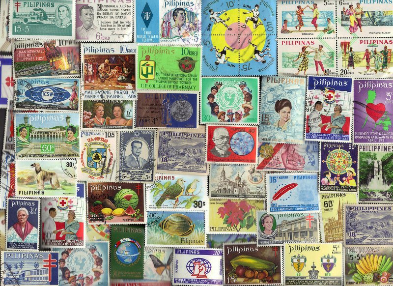 200 All Different  PHILIPPINES STAMPS