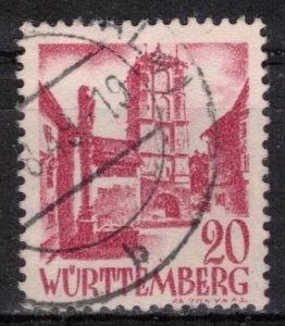 Germany - French Occupation - Wurttemberg - Scott 8N34