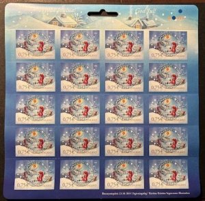 Finland Finnland Finlande 2014 Christmas Greeting stamps Deer sheetlet CTO