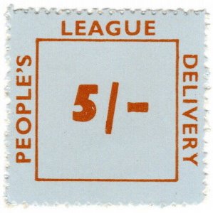 (I.B) Cinderella Collection : People's League 5/- (Unappropriated)