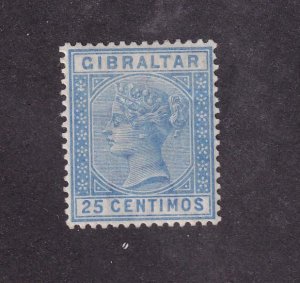 GIBRALTAR # 32 VF-MLH 25cts QUEEN VICTORIA CAT VALUE $32