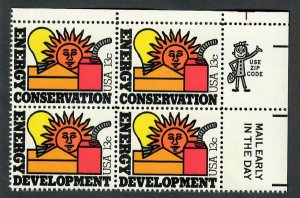 1723 - 1724 Energy and Conservation MNH Zip Code block of 4