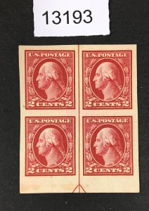 MOMEN: US STAMPS  # 409 MINT OG NH ARROW BLOCK XF LOT #13193