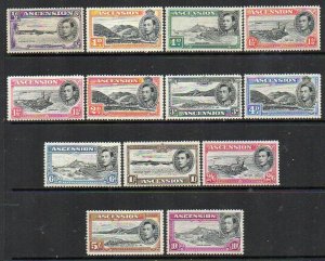 Ascension Island: 193-53 KGVI perf 13 set (13) SG 38b-47b mint