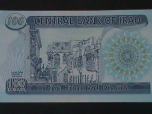 ​IRAQ CENTRAL BANK OF IRAQ-100 DINARS-UN- CIRCULATED BANK NOTE-VF- PRESIDENT